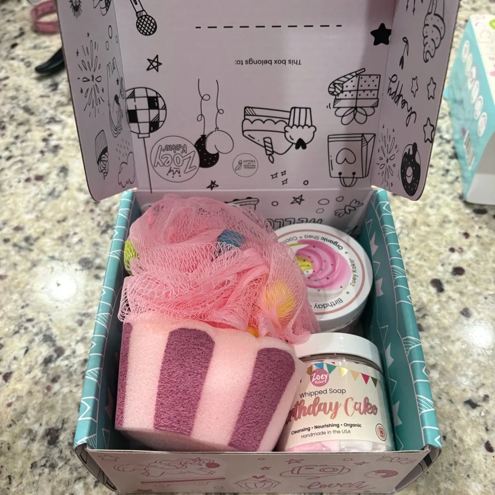 Zoey Koko Birthday Treats Gift Set All Natural Bath & Body 3 piece set New